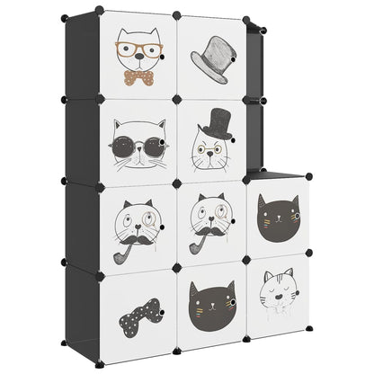 Storage Cabinet | Black | Polypropylene (PP) and Steel | Large | Modular