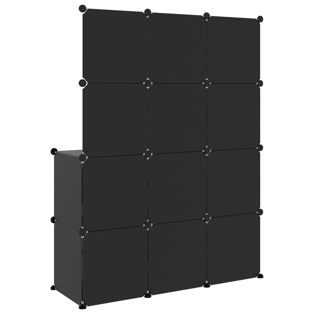 Storage Cabinet | Black | Polypropylene (PP) and Steel | Large | Modular