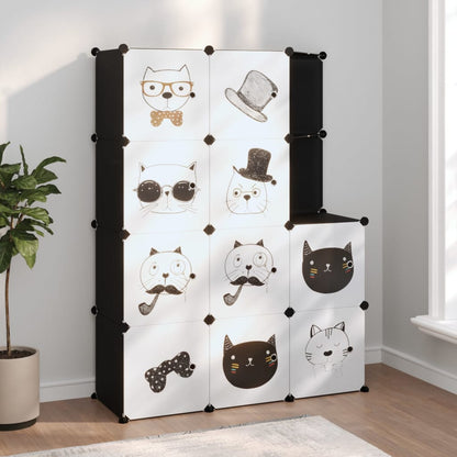 Storage Cabinet | Black | Polypropylene (PP) and Steel | Large | Modular