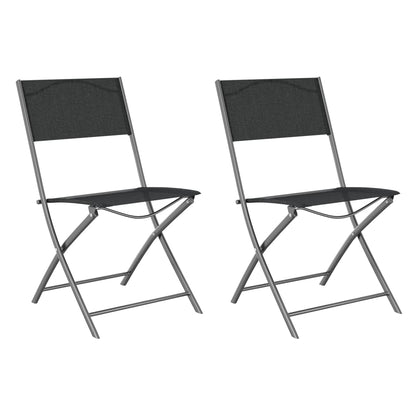 Folding Outdoor Chair | Set of 2 | Black