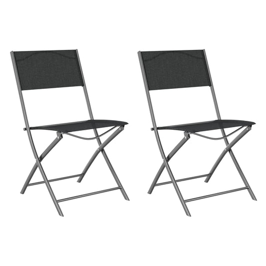 Folding Outdoor Chair | Set of 2 | Black