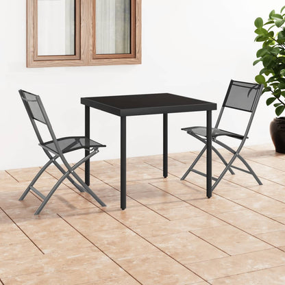 Folding Outdoor Chair | Set of 2 | Black