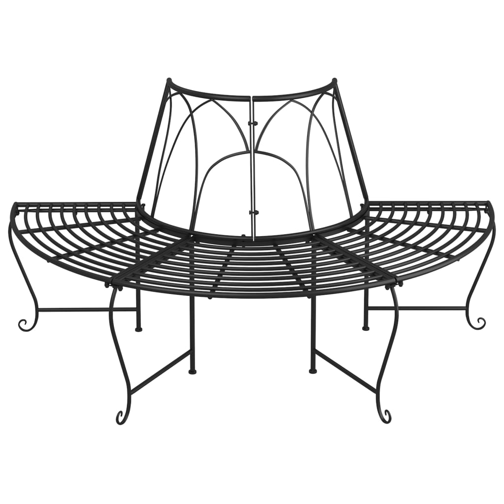 Tree Bench | Set of 2 | Black | Steel | Large | Appealing Design