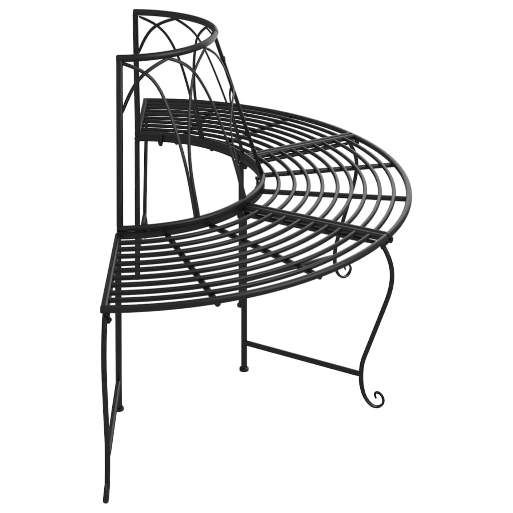 Tree Bench | Set of 2 | Black | Steel | Large | Appealing Design