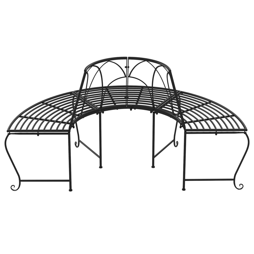 Tree Bench | Set of 2 | Black | Steel | Large | Appealing Design