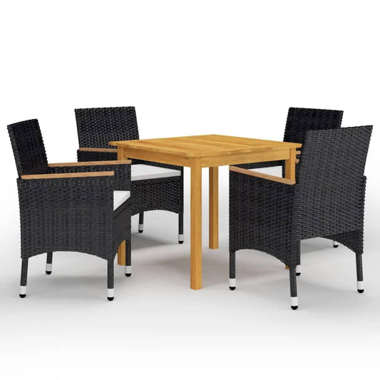 Garden Dining Set | Black, Cream White