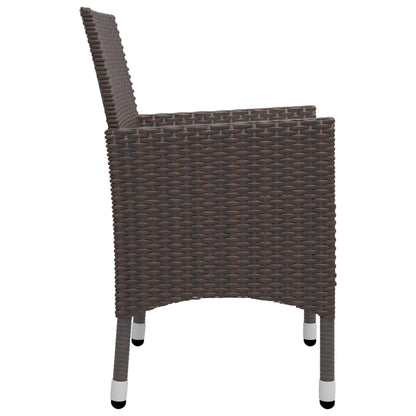 Garden Dining Set | Brown and Cream White
