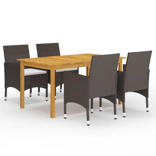 Garden Dining Set | Brown