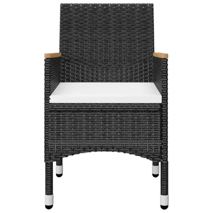 Garden Dining Set | Black | Solid acacia wood | 5 Piece