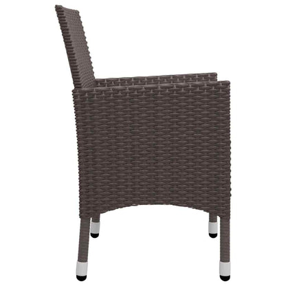 Garden Dining Set | Brown and Cream White