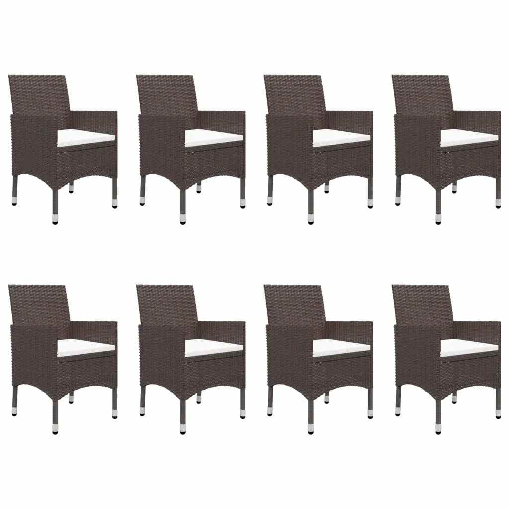 Garden Dining Set | Brown | Solid acacia wood | Large | Durable