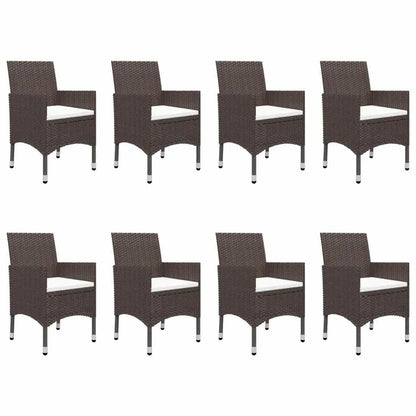 Garden Dining Set | Brown | Solid acacia wood | Large | Durable