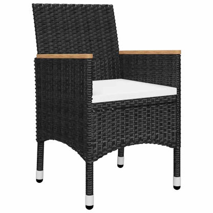 Garden Dining Set | Black | Solid acacia wood | Large | Durable