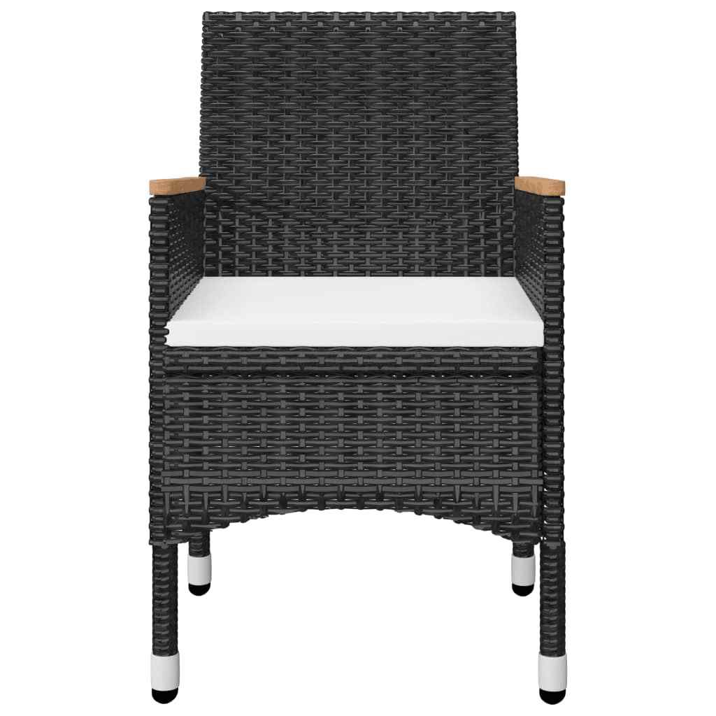 Garden Dining Set | Black | Solid acacia wood | Large | Durable