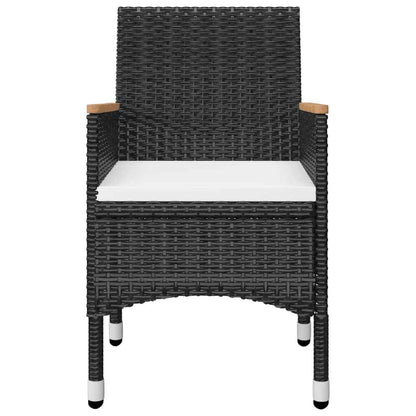Garden Dining Set | Black | Solid acacia wood | Large | Durable