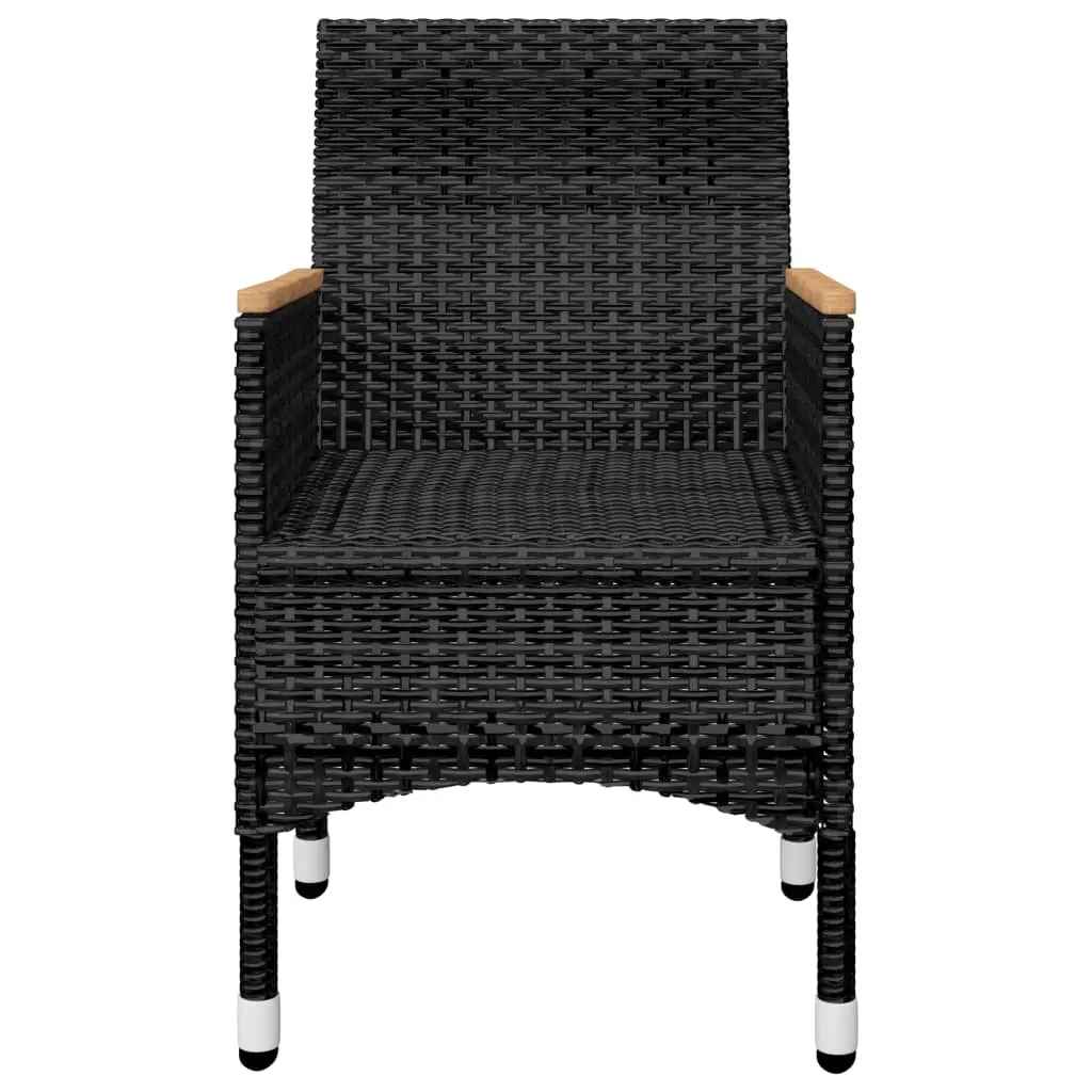 Garden Dining Set | Black | Solid acacia wood | Large | Durable