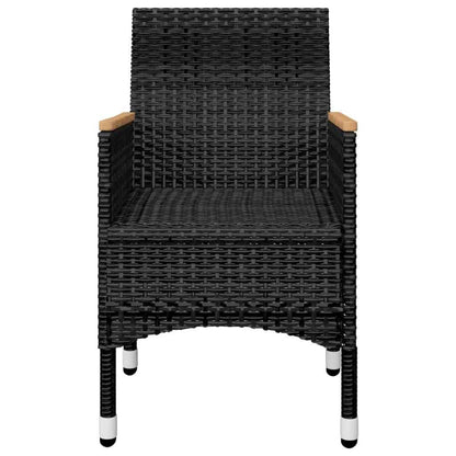 Garden Dining Set | Black | Solid acacia wood | Large | Durable