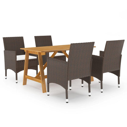 Garden Dining Set | Brown and Cream
