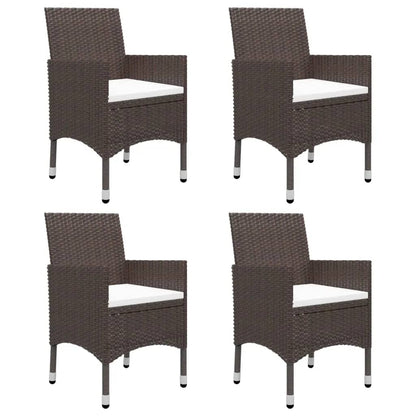 Garden Dining Set | Brown and Cream
