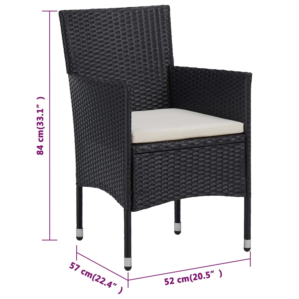 Garden Dining Set | Brown, Cream White