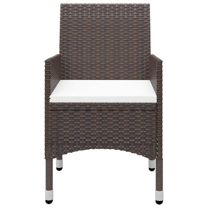Garden Dining Set | Brown, Cream White