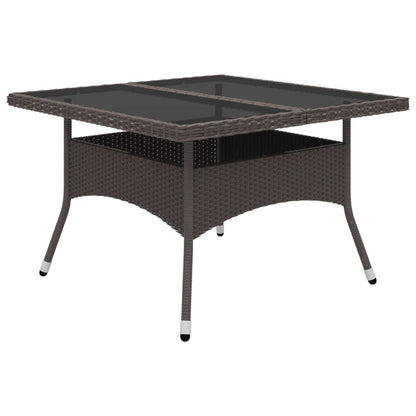 Garden Dining Set | Brown with cream cushions