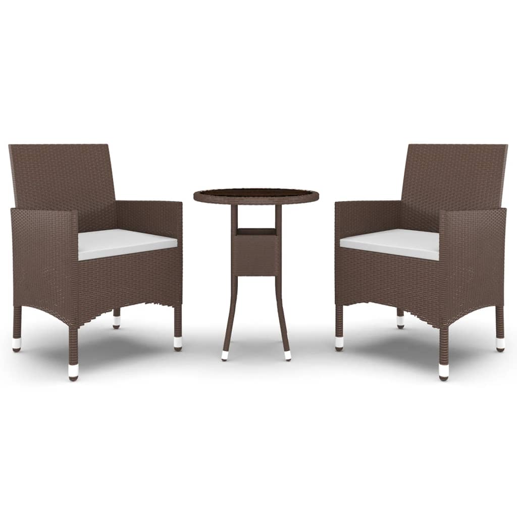Garden Bistro Set | Brown,Cream White