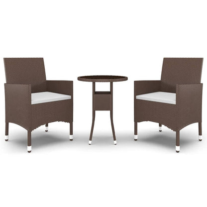 Garden Bistro Set | Brown,Cream White