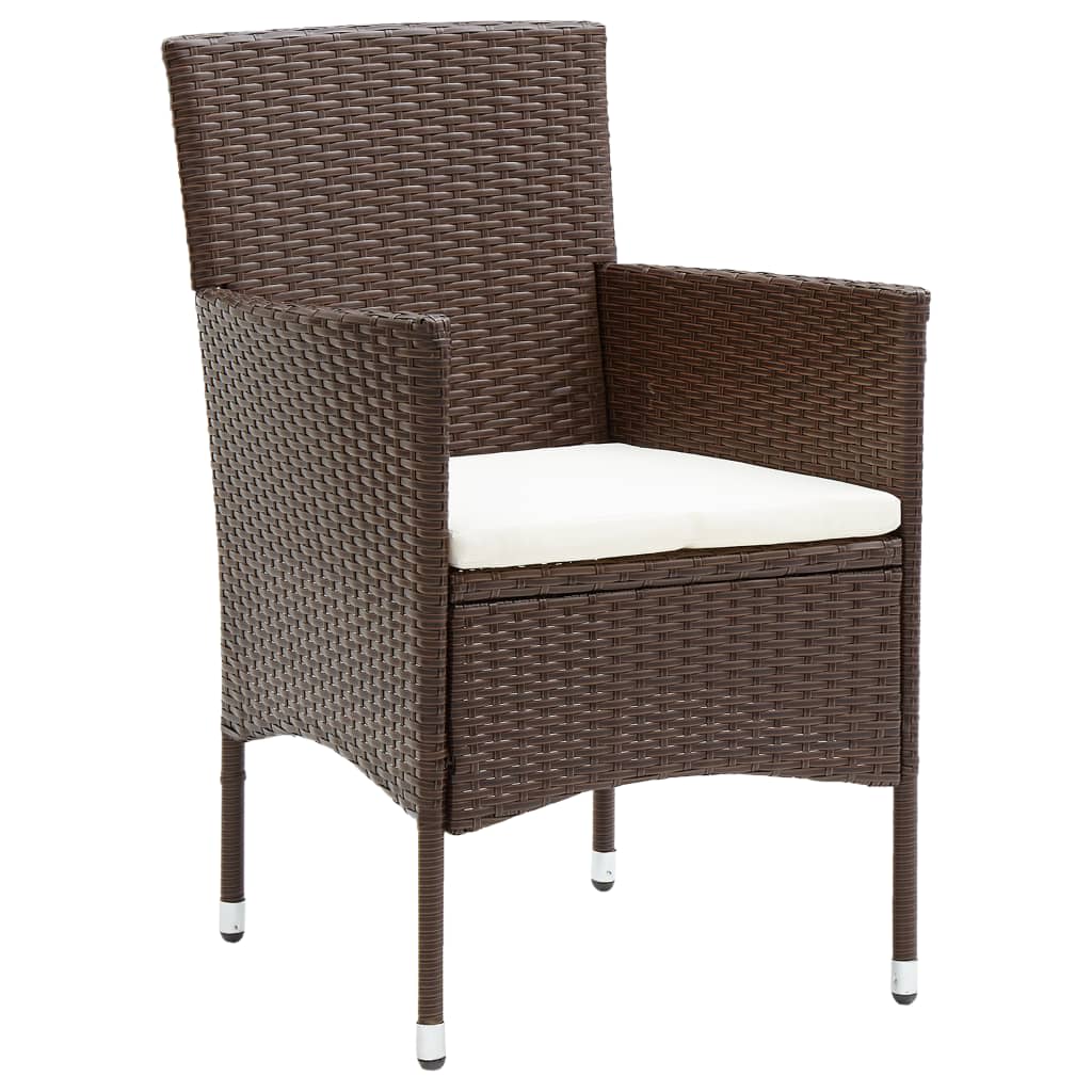 Garden Bistro Set | Brown | Poly rattan | Standard |  Removable Covers