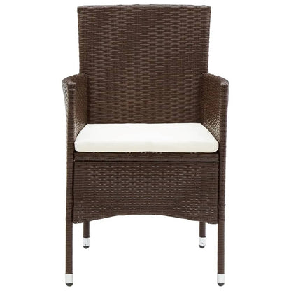Garden Bistro Set | Brown | Poly rattan | Standard |  Removable Covers
