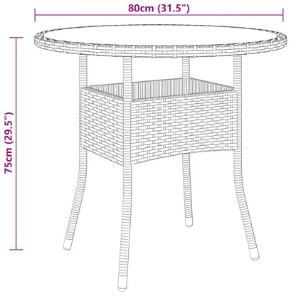 Garden Bistro Set | Brown | Poly rattan | Standard |  Removable Covers