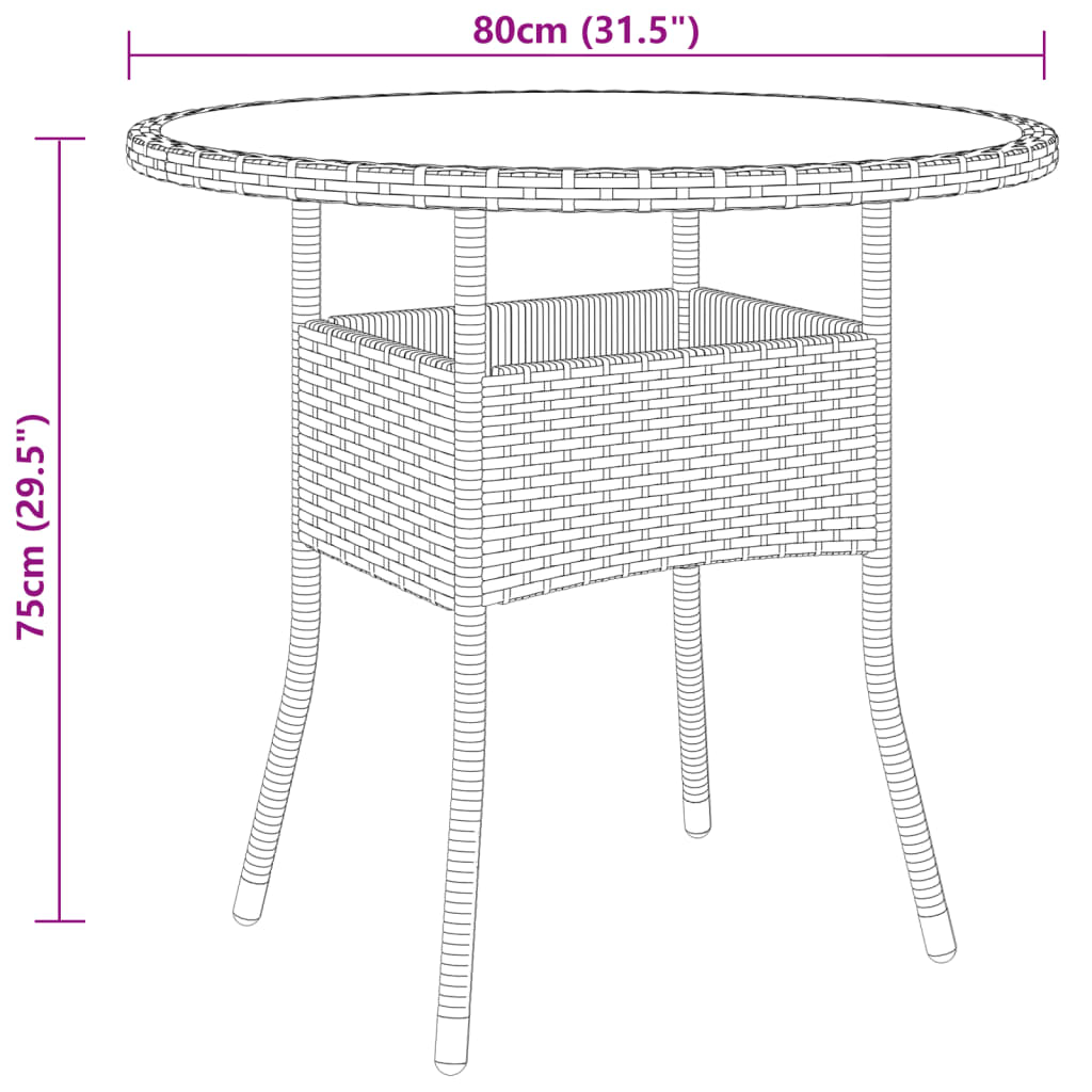 Garden Bistro Set | Brown