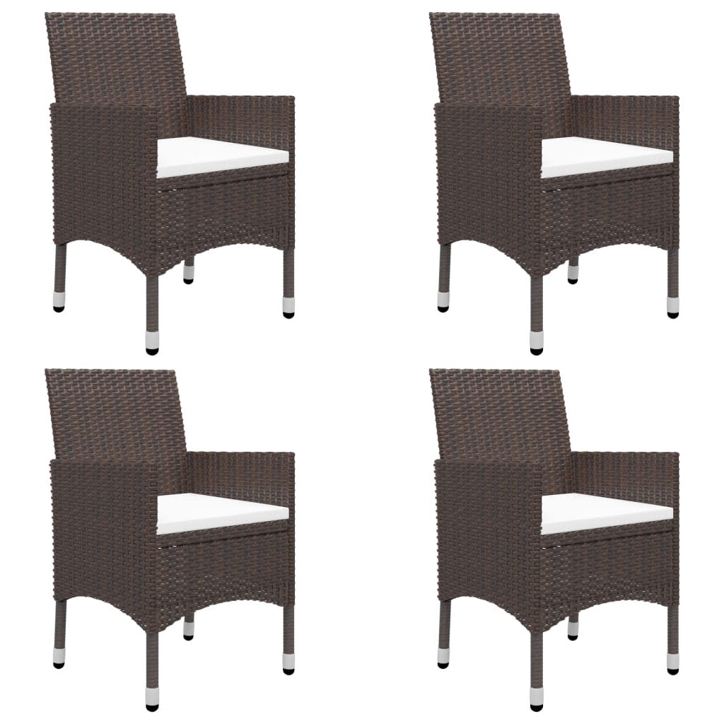 Garden Dining Set | Brown, Cream White