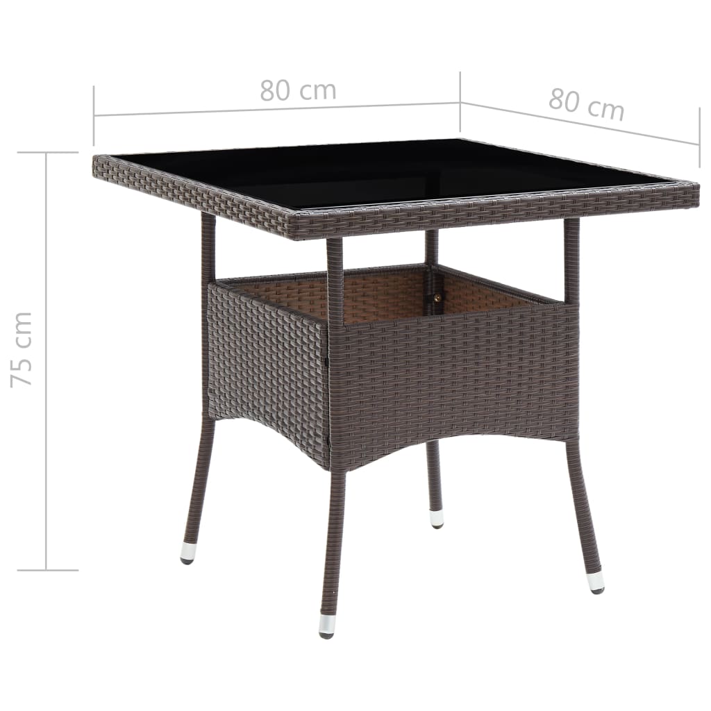 Garden Dining Set | Brown, Cream White