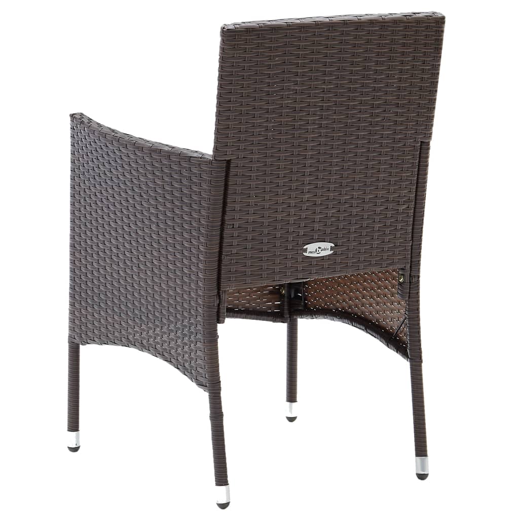 Garden Dining Set | Brown, Cream White