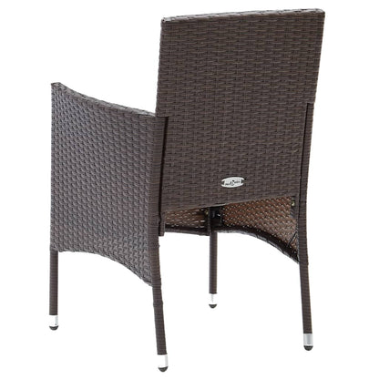 Garden Dining Set | Brown, Cream White