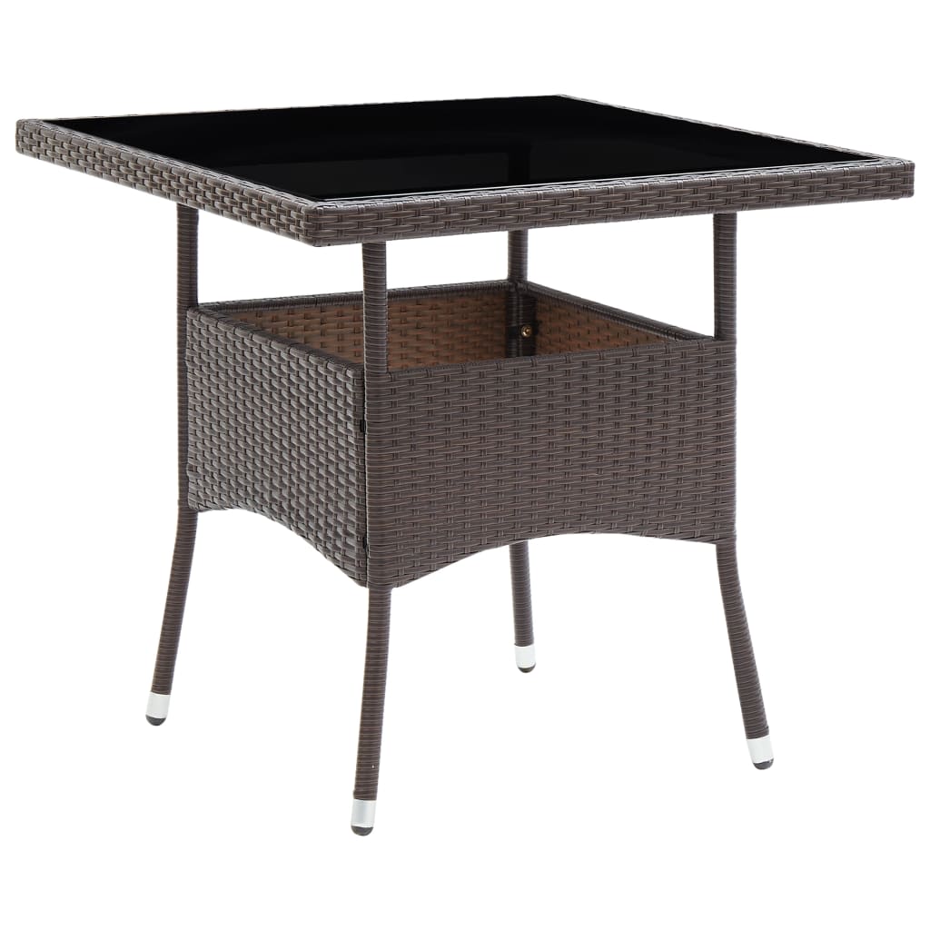 Garden Dining Set | Brown, Cream White