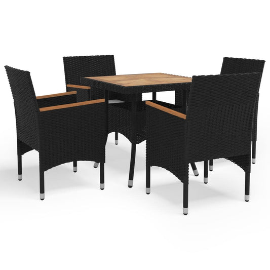 Garden Dining Set | Black, Cream White