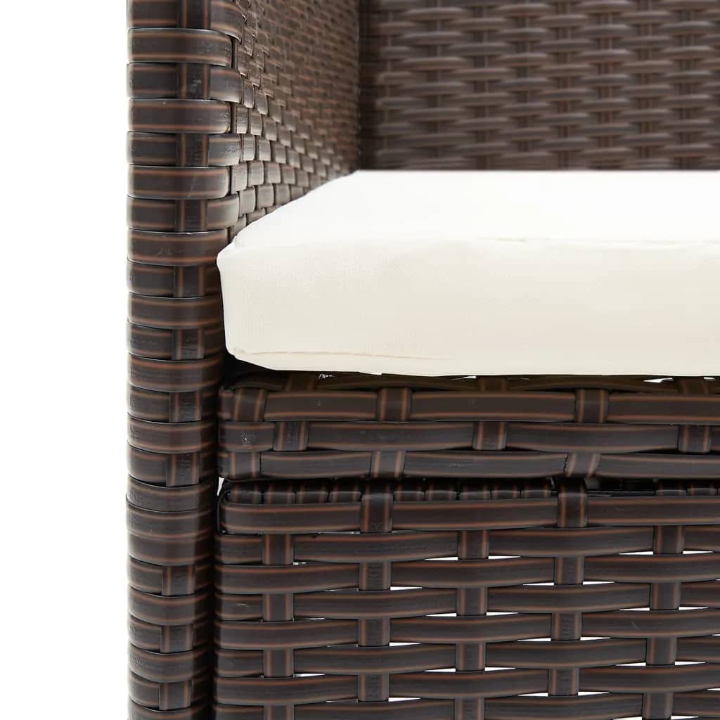 Garden Dining Set | Brown