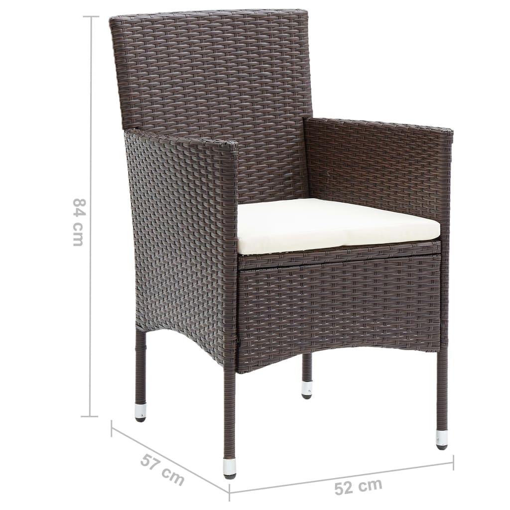 Garden Dining Set | Brown