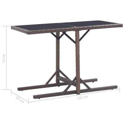 Garden Dining Set | Brown