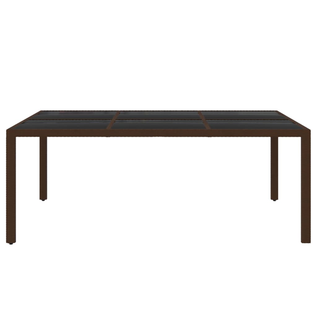 Garden Dining Set | Brown and cream white
