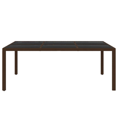 Garden Dining Set | Brown and cream white