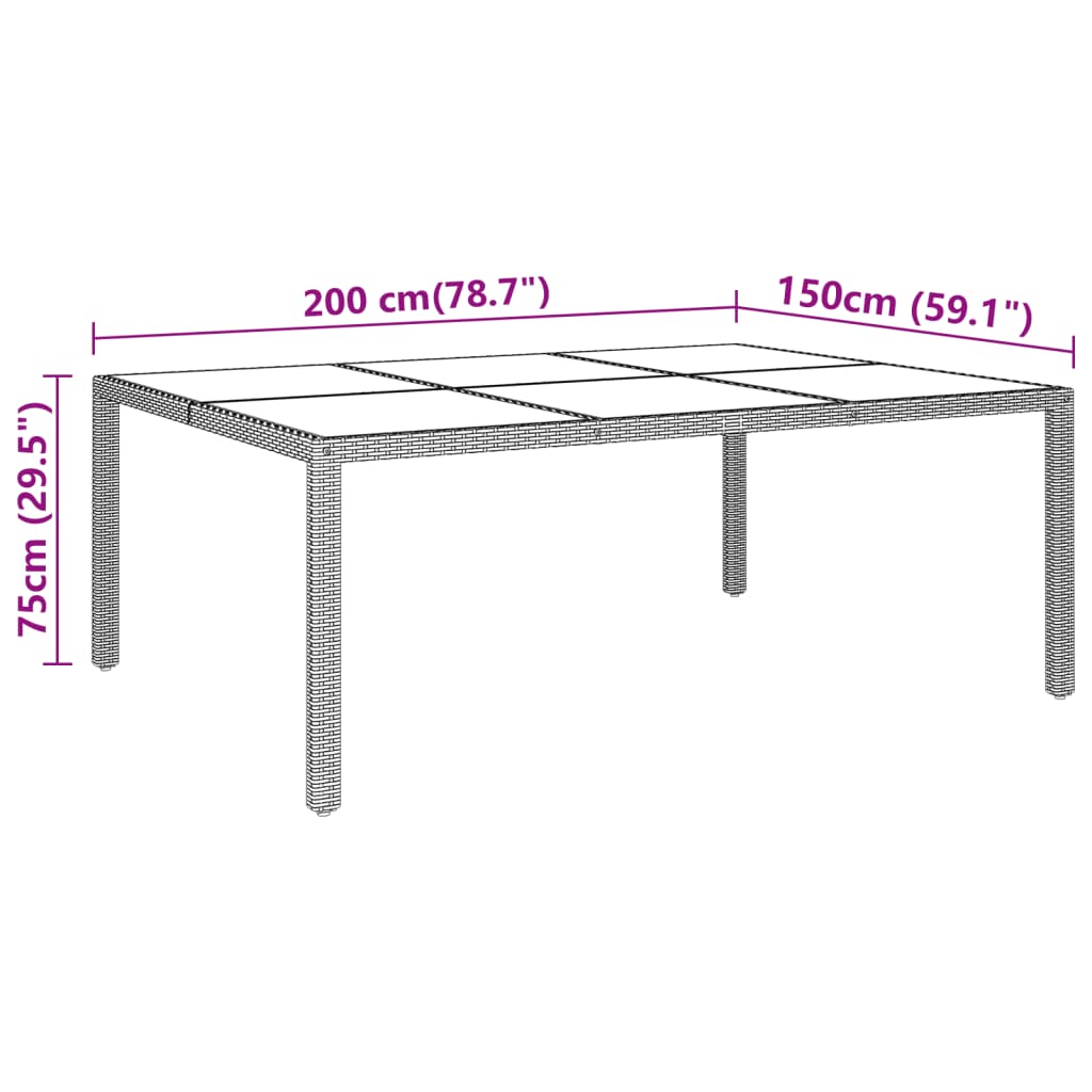 Garden Dining Set | Brown and cream white
