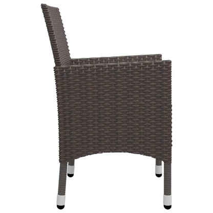 Garden Bistro Set | Brown, Cream White