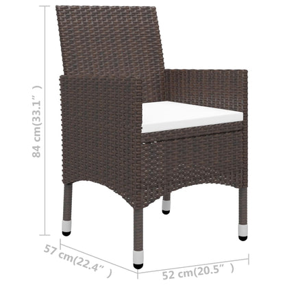 Garden Bistro Set | Brown, Cream White