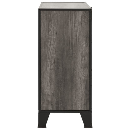 Storage Cabinet | Set of 2 | Grey | Metal, MDF | 72 x 36 x 82 cm