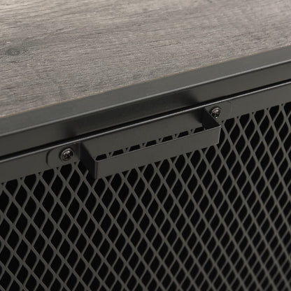 Storage Cabinet | Set of 2 | Grey | Metal, MDF | 72 x 36 x 82 cm