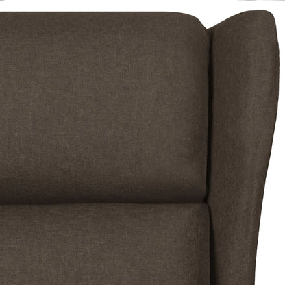 Recliner Chair Dark Brown Fabric