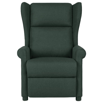 Recliner Chair Dark Green Fabric